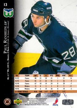 1995-96 Upper Deck - Electric Ice #13 Paul Ranheim Back