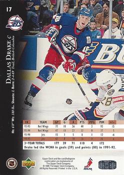 1995-96 Upper Deck - Electric Ice #17 Dallas Drake Back