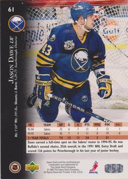 1995-96 Upper Deck - Electric Ice #61 Jason Dawe Back