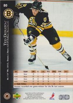 1995-96 Upper Deck - Electric Ice #80 Ted Donato Back