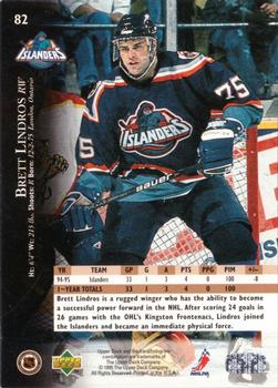 1995-96 Upper Deck - Electric Ice #82 Brett Lindros Back