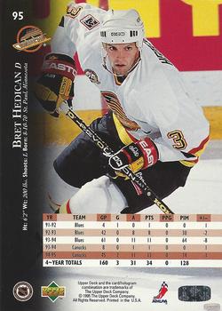 1995-96 Upper Deck - Electric Ice #95 Bret Hedican Back