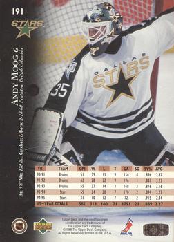1995-96 Upper Deck - Electric Ice #191 Andy Moog Back