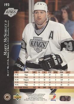 1995-96 Upper Deck - Electric Ice #193 Marty McSorley Back