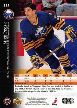 1995-96 Upper Deck - Electric Ice #333 Mike Peca Back