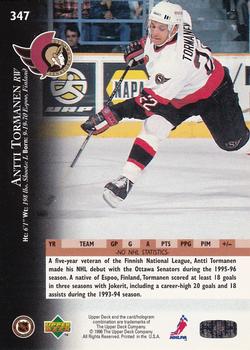 1995-96 Upper Deck - Electric Ice #347 Antti Tormanen Back