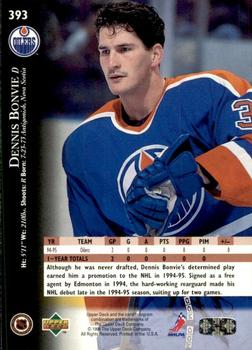 1995-96 Upper Deck - Electric Ice #393 Dennis Bonvie Back