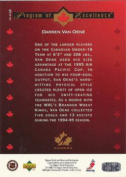 1995-96 Upper Deck - Electric Ice #511 Darren Van Oene Back