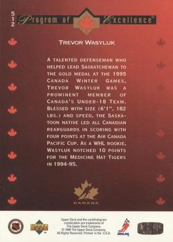 1995-96 Upper Deck - Electric Ice #512 Trevor Wasyluk Back