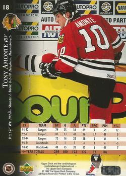 1995-96 Upper Deck - Electric Ice Gold #18 Tony Amonte Back