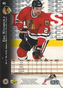 1995-96 Upper Deck - Electric Ice Gold #45 Eric Weinrich Back
