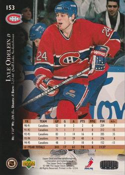 1995-96 Upper Deck - Electric Ice Gold #153 Lyle Odelein Back
