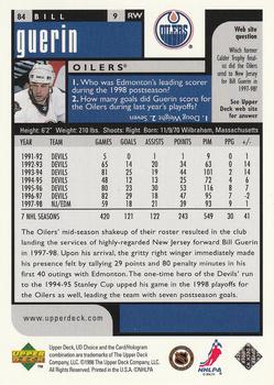 1998-99 UD Choice - Choice Reserve #84 Bill Guerin Back