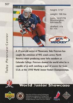 1998-99 UD Choice - Choice Reserve #307 Toby Petersen Back