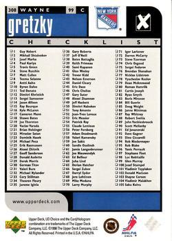 1998-99 UD Choice - Choice Reserve #308 Wayne Gretzky Back