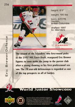 1998-99 UD Choice - Choice Reserve #256 Eric Brewer Back