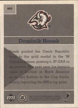 2000-01 Upper Deck Vintage - National Heroes #NH5 Dominik Hasek Back