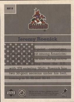 2000-01 Upper Deck Vintage - National Heroes #NH18 Jeremy Roenick Back