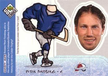 1998-99 UD Choice - Bobbing Head #BH14 Peter Forsberg Front