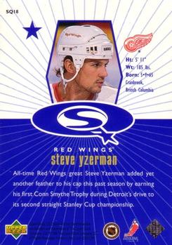 1998-99 UD Choice - StarQuest Blue #SQ18 Steve Yzerman Back