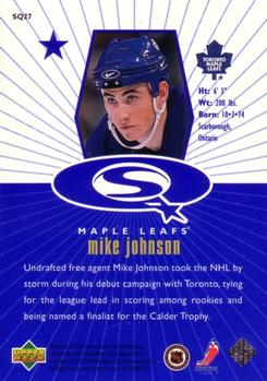 1998-99 UD Choice - StarQuest Blue #SQ27 Mike Johnson Back