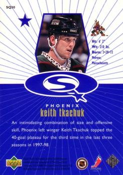 1998-99 UD Choice - StarQuest Blue #SQ30 Keith Tkachuk Back