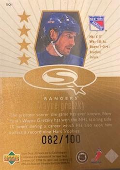 1998-99 UD Choice - StarQuest Gold #SQ1 Wayne Gretzky Back