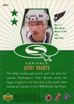 1998-99 UD Choice - StarQuest Green #SQ14 Peter Bondra Back