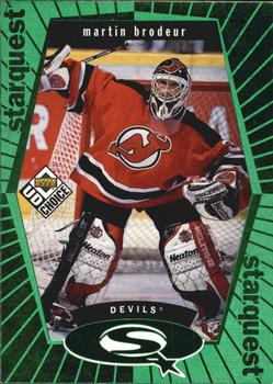 1998-99 UD Choice - StarQuest Green #SQ23 Martin Brodeur Front