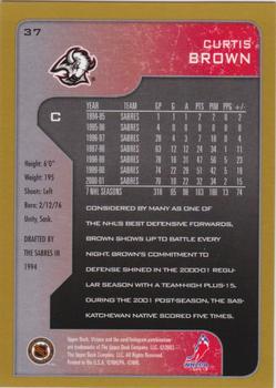 2001-02 Upper Deck Victory - Gold #37 Curtis Brown Back
