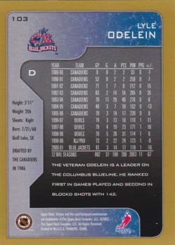 2001-02 Upper Deck Victory - Gold #103 Lyle Odelein Back