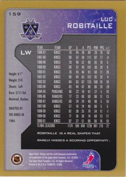 2001-02 Upper Deck Victory - Gold #159 Luc Robitaille Back