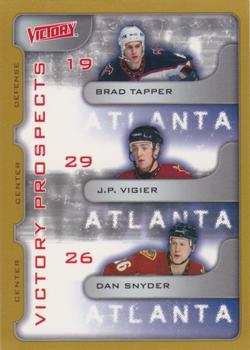 2001-02 Upper Deck Victory - Gold #362 Brad Tapper / J.P. Vigier / Dan Snyder Front