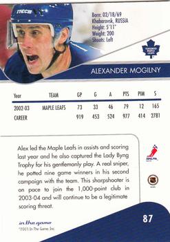 2003-04 In The Game Toronto Star #87 Alexander Mogilny Back
