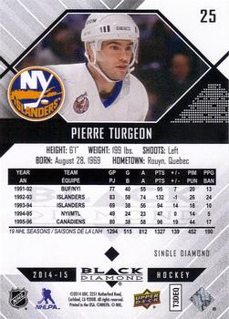 2014-15 Upper Deck Black Diamond - Orange #25 Pierre Turgeon Back