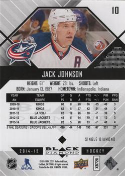 2014-15 Upper Deck Black Diamond - Orange #10 Jack Johnson Back
