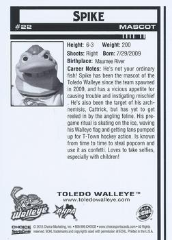 2014-15 Choice Toledo Walleye (ECHL) #22 Spike Back