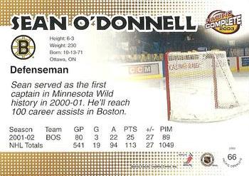 2002-03 Pacific Crown Royale - 2002-03 Pacific Complete #66 Sean O'Donnell Back