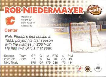 2002-03 Pacific Crown Royale - 2002-03 Pacific Complete #88 Rob Niedermayer Back