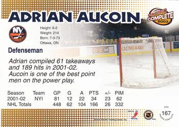 2002-03 Pacific Crown Royale - 2002-03 Pacific Complete #167 Adrian Aucoin Back