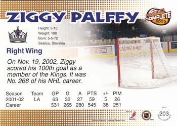 2002-03 Pacific Crown Royale - 2002-03 Pacific Complete #203 Ziggy Palffy Back