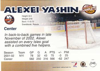 2002-03 Pacific Crown Royale - 2002-03 Pacific Complete #246 Alexei Yashin Back