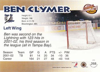 2002-03 Pacific Crown Royale - 2002-03 Pacific Complete #268 Ben Clymer Back