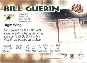 2002-03 Pacific Crown Royale - 2002-03 Pacific Complete #307 Bill Guerin Back