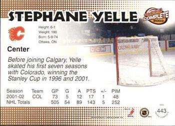 2002-03 Pacific Crown Royale - 2002-03 Pacific Complete #443 Stephane Yelle Back