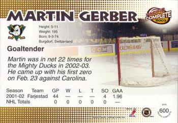 2002-03 Pacific Crown Royale - 2002-03 Pacific Complete #600 Martin Gerber Back