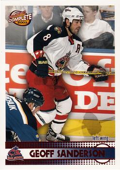 2002-03 Pacific Crown Royale - 2002-03 Pacific Complete Red #427 Geoff Sanderson Front