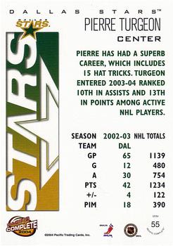 2003-04 Pacific Crown Royale - 2003-04 Pacific Complete #55 Pierre Turgeon Back