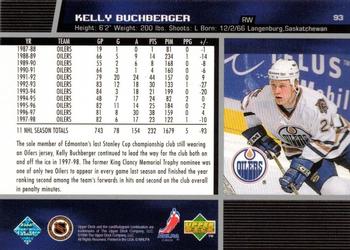 1998-99 Upper Deck Gold Reserve #93 Kelly Buchberger Back