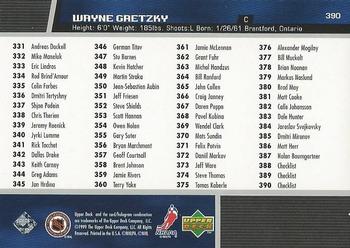 1998-99 Upper Deck Gold Reserve #390 Wayne Gretzky Back